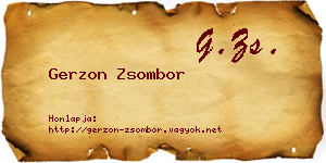 Gerzon Zsombor névjegykártya