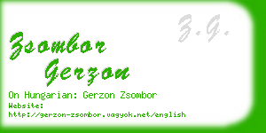 zsombor gerzon business card